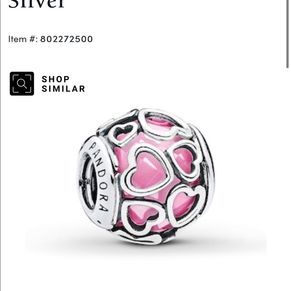 pandora heart encase in love starling silver charm